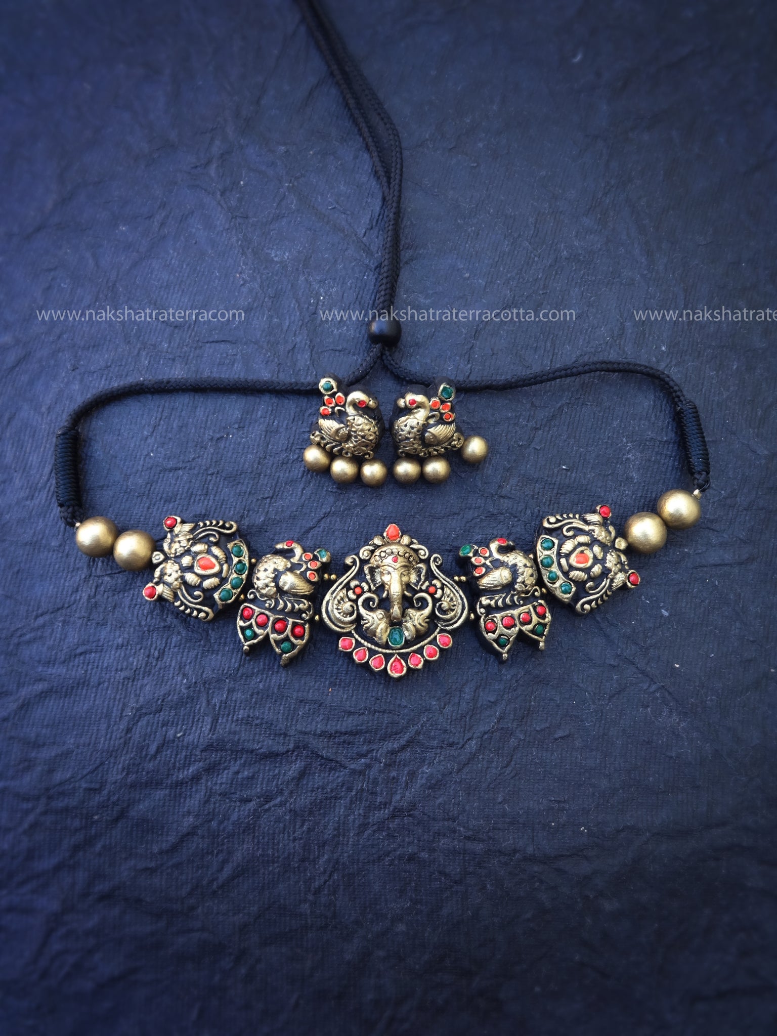 Antique Ganesh Terracotta Choker
