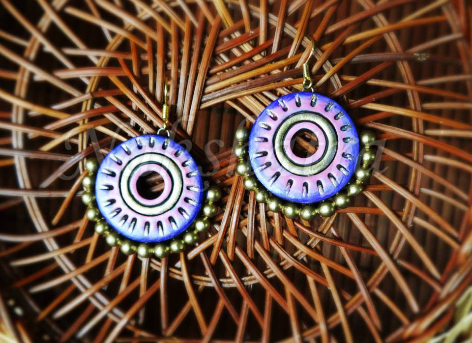 Terracotta hook drop danglers