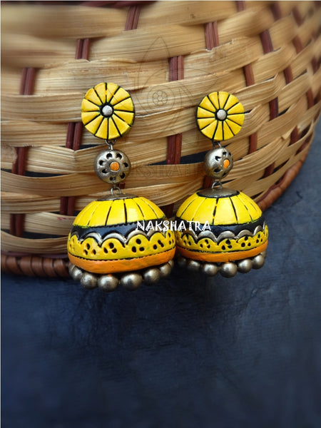 Terracotta deals jhumkas price