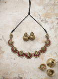 Aarvitha- golden terracotto necklace set