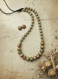 Malamakal- golden terracotto necklace set