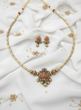 Thangamalar 2- golden terracotto necklace set