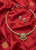 Thangamalar 3- golden terracotto necklace set