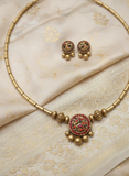 Thangamalar 4- golden terracotto necklace set (Copy)