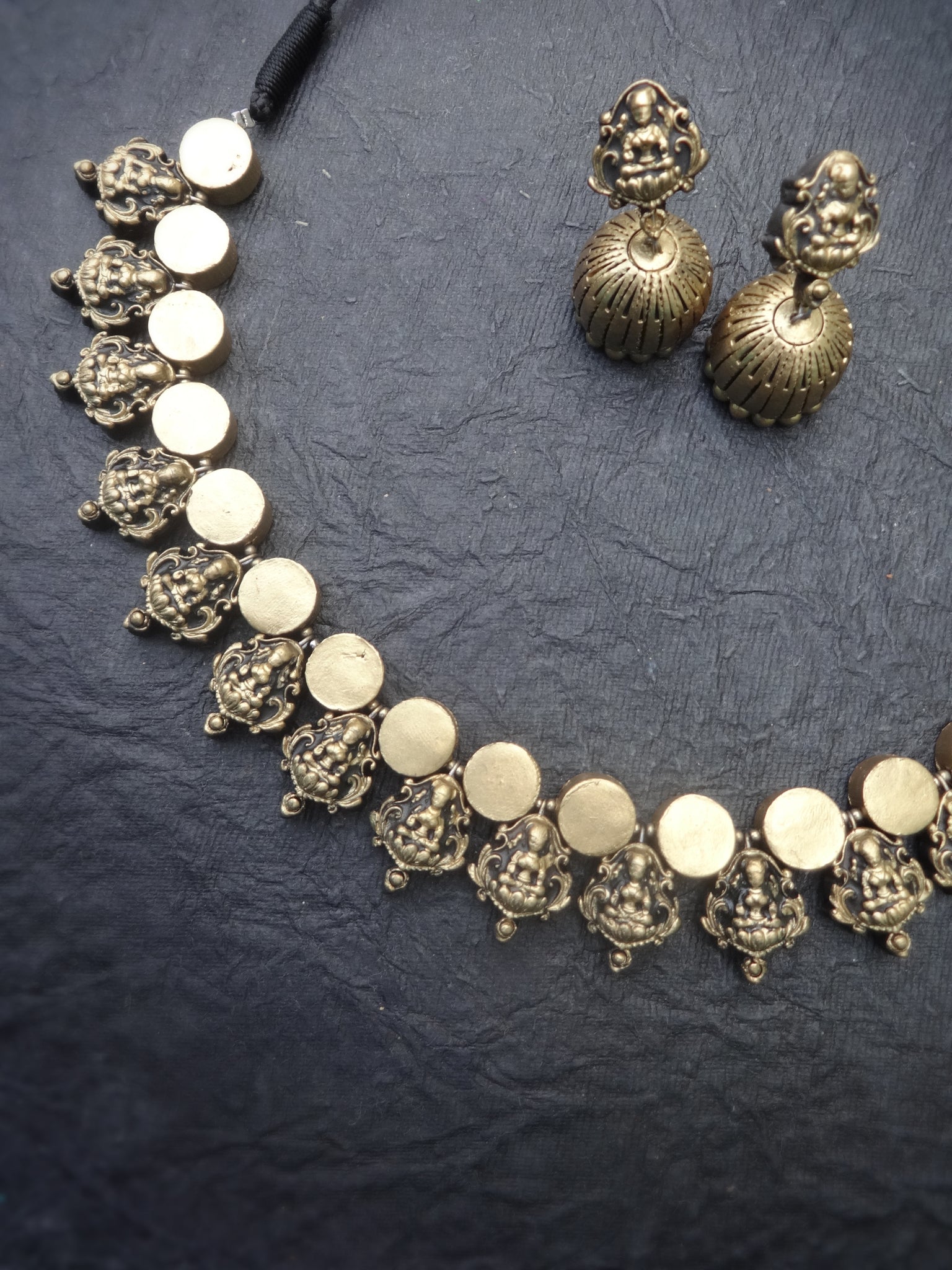 vallikodi- golden terracotto necklace set
