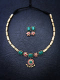 Sandhanaman- golden terracotto necklace set
