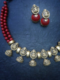 Senbagavalli- golden terracotto necklace set