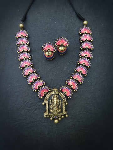 Purple pink lotus ganesh