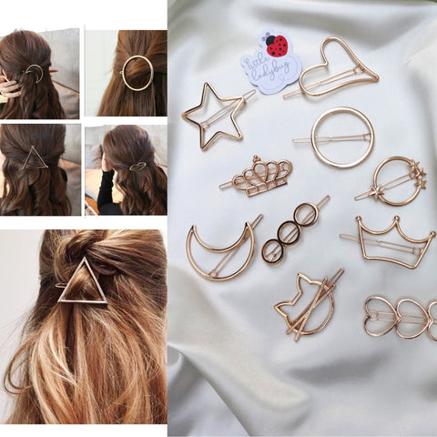 Golden Hair lock pin(set of 10 pins)