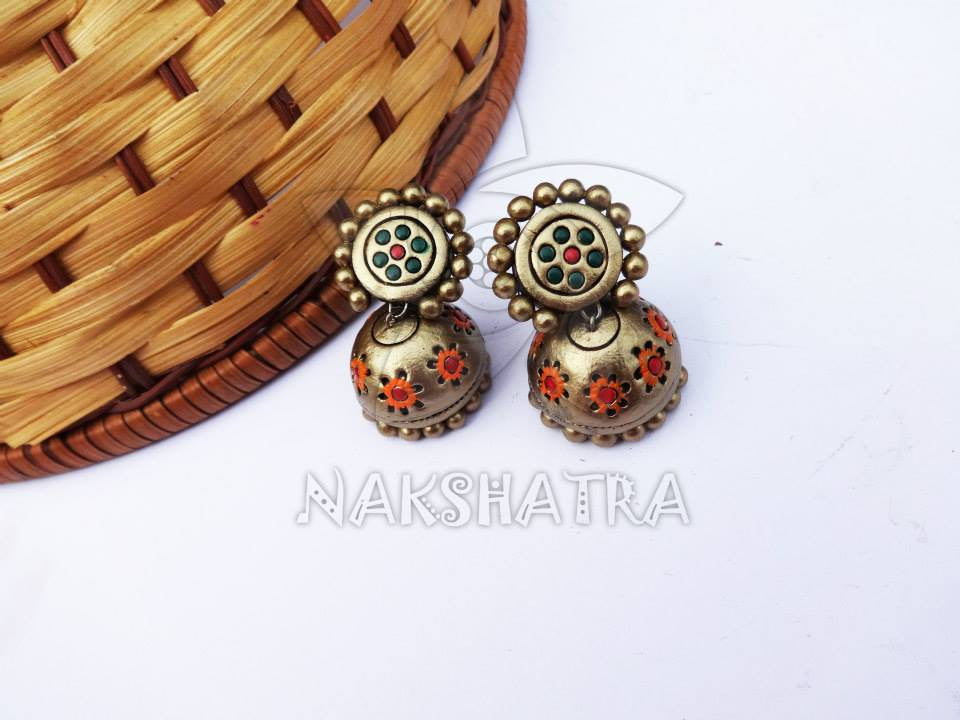 Diva dangler terracotta earrings