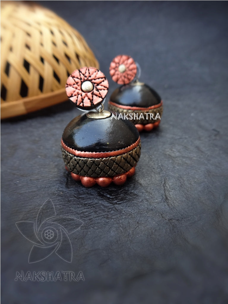Terracotta Jewellery Clay Jhumka Polymer Clay Earrings Clay